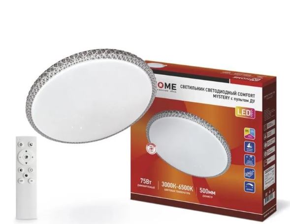 Светильник полтолочный ASD св/д 75W(6000lm) 4K-6К с пультом 500*65 MYSTERY