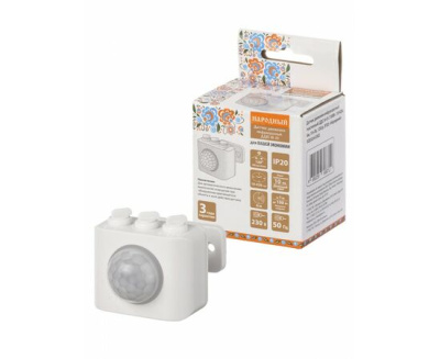 Датчик движения ИК на стену TDM 100вт 6м 120гр. 40*50*50мм 