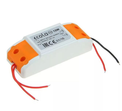 Блок питания Ecola для св/д лент 12W 220V-12V IP20 