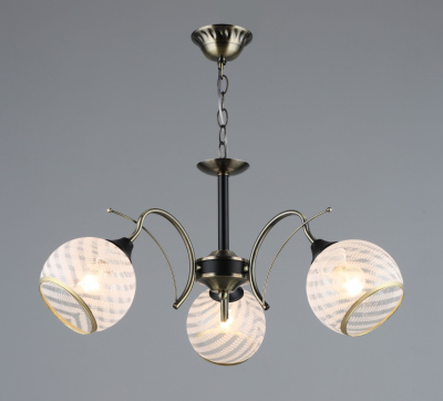 Люстра подвесная  F13860/3 AB+BK E27
