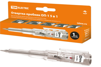 Отвертка индикаторная TDM многофун. 5в1