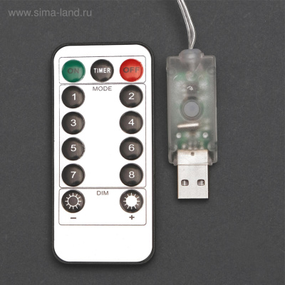 Гирлянда "Роса-занавес" 300LED 2,8*3м свечение мульти, USB пульт