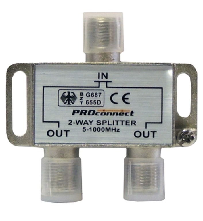 Делитель антенный на 2TV под F-разъем 5-1000МГЦ