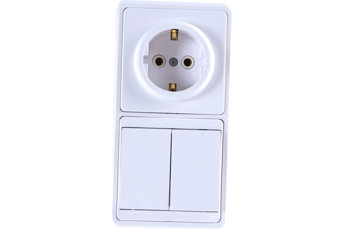 Блок БКВЗ-032 Бэлла бел (2кл выкл+роз с/з) СУ