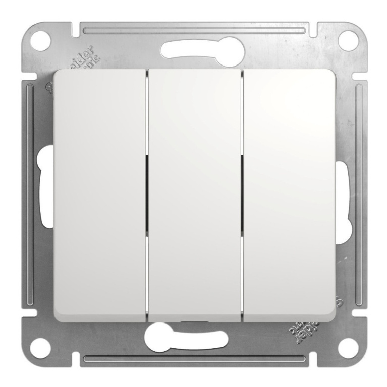 Выключатель 3 кл. СУ Schneider GLOSSA мех. белый