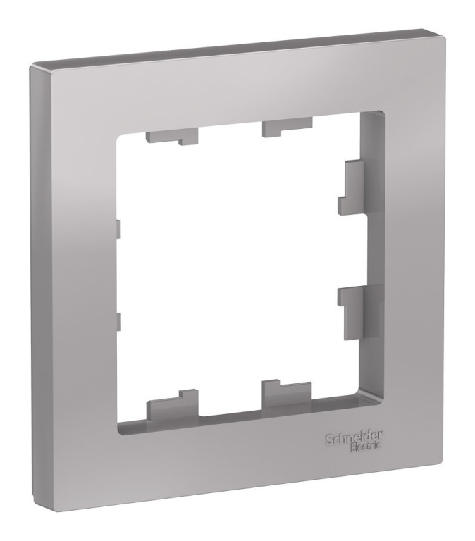 Рамка 1м СУ Schneider AtlasDesign алюминий