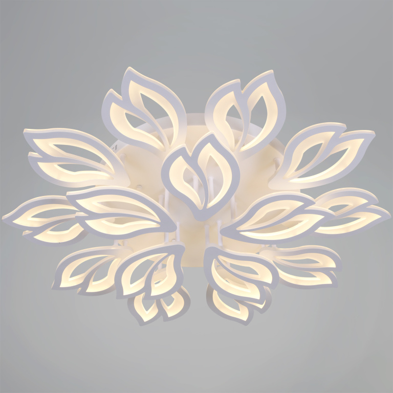 Люстра светодиодная S210150/10+5 WH с пультом 270W(21600lm) 780*120