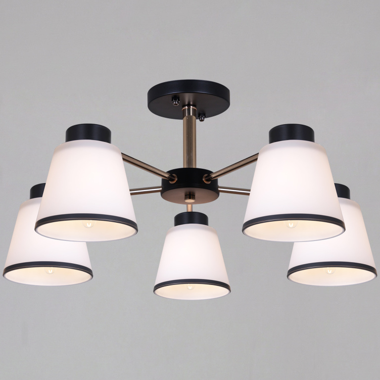 Люстра потолочная S230560/5 BK+FG E27