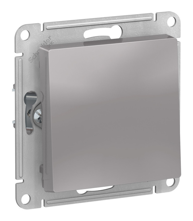 Выключатель мех.1кл. СУ Schneider AtlasDesign алюминий