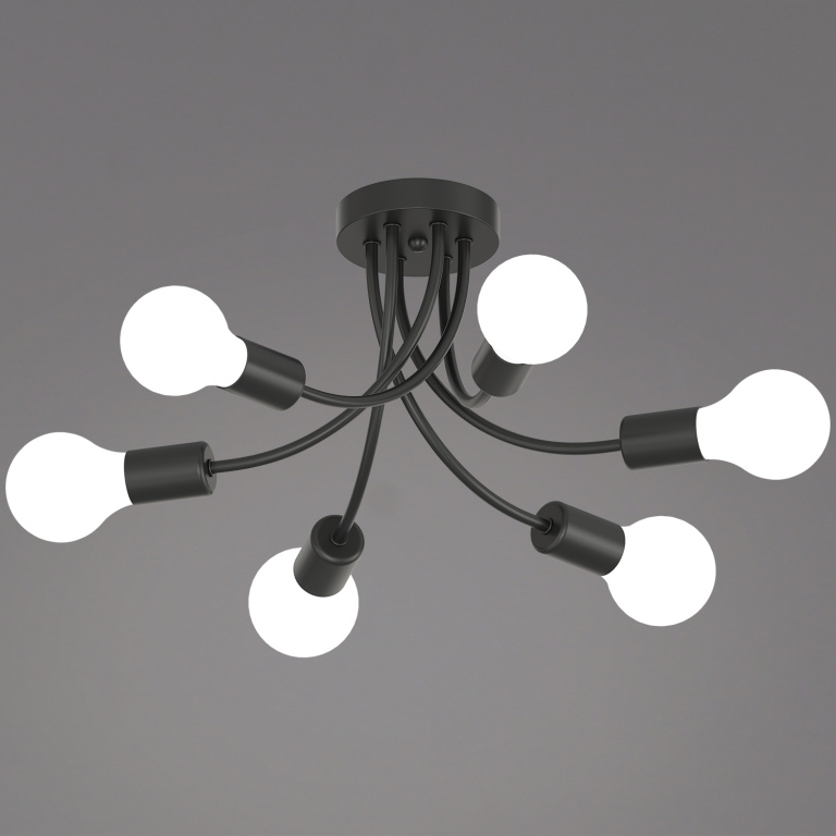 Люстра потолочная S201730/6 BK E27 450*210