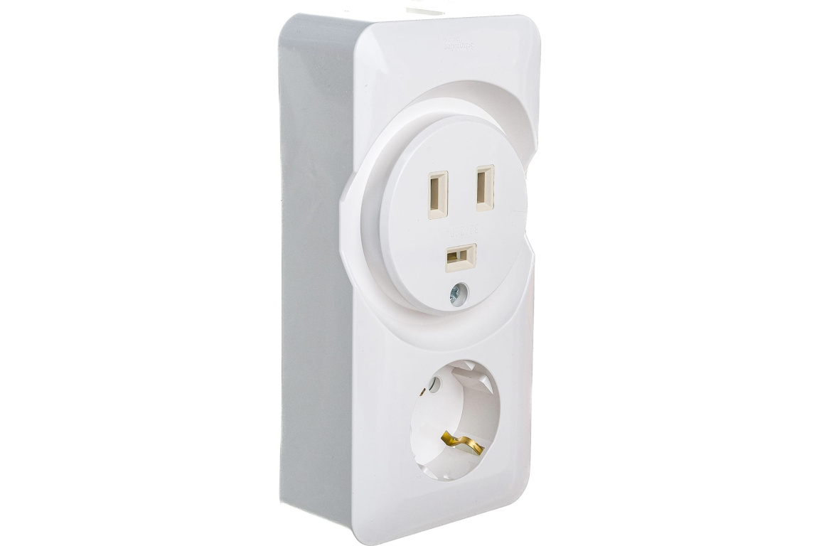 Розетка 2-х местная ОП Прима комбиниров. для электроплит RA32-211R-B Schneider