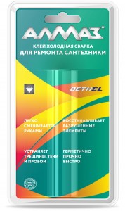 Клей Алмаз д/сантехники 58гр, BL (холодная сварка)