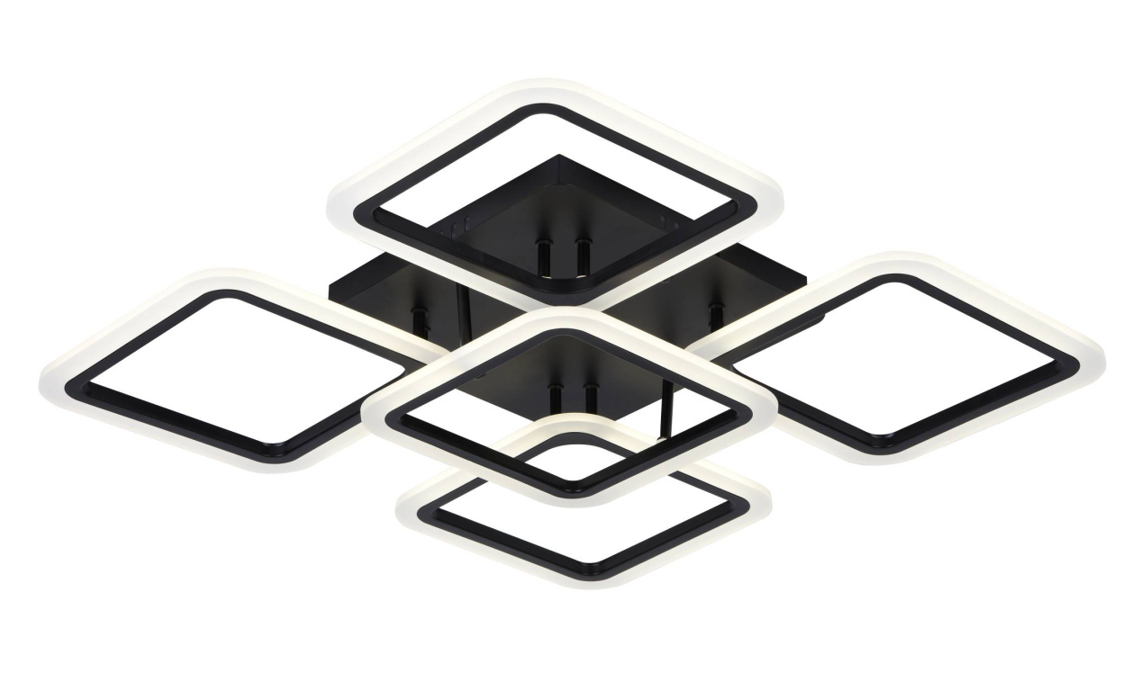 Люстра светодиодная F13012/4+1 LED BK 192W 650*650*90