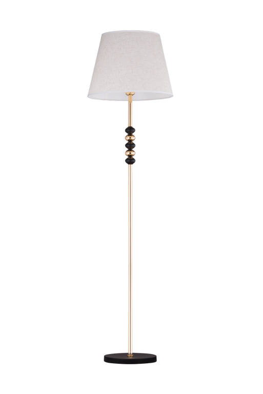 Торшер F102063 BK+GD E27