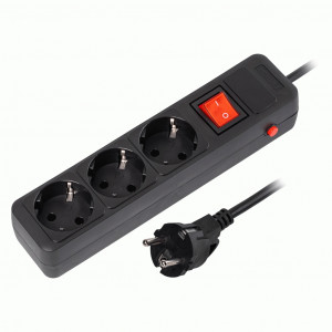 Сетевой фильтр Smartbuy ПВС 3*1 3роз 3м 16A черный