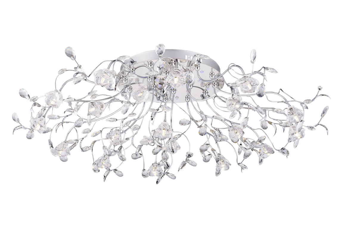 Люстра F118538/19LED CR ветки с пультом 19*2W диам.1метр