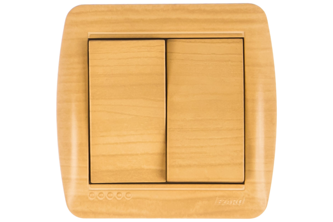 Выключатель 2кл.ОП Lezard DEMET ясень