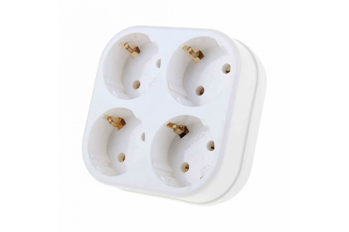 Разветвитель электрический 4Т4 TOKER 16А с/з