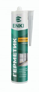 Герметик силиконовый универсальный прозрачый ENKI 280гр(катридж)