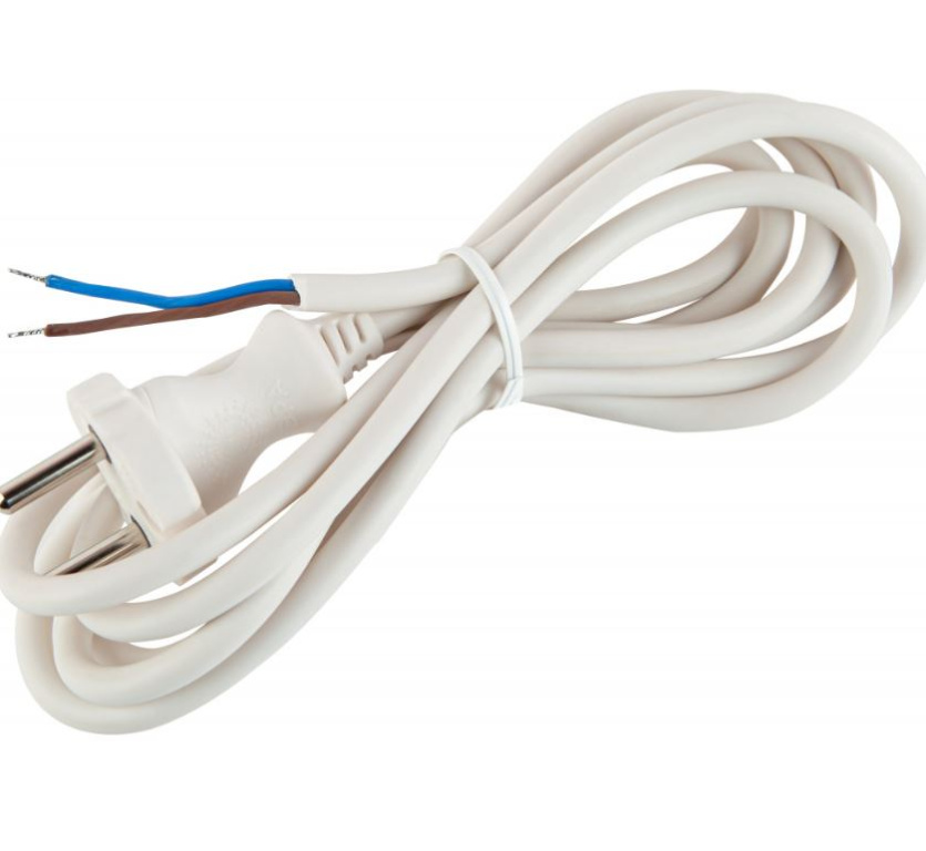 Провод с вилкой ШВВП 2*0,75 3м 1A Jett