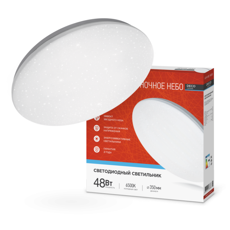 Светильник потолочный ASD св/д 48W(3120lm) 6500K НОЧНОЕ НЕБО 350*55 (без пульта)