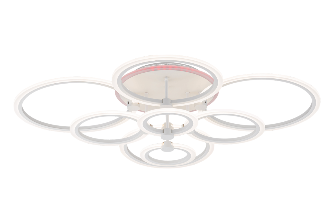 Люстра светодиодная F13009/8 LED WT+RGB 208+18W 980*800*200