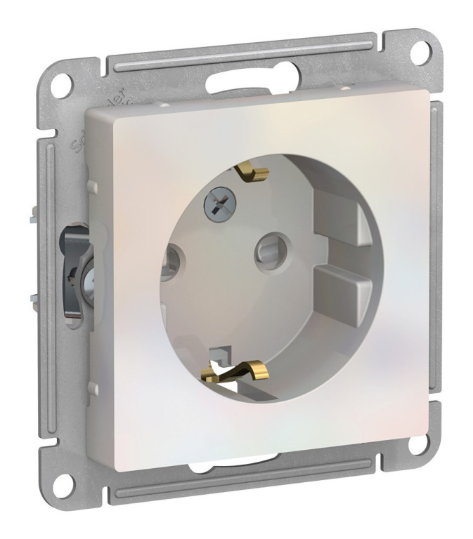 Розетка мех.1м с/з СУ Schneider AtlasDesign жемчуг
