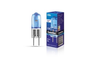 Лампа галогеновая G4 20W 12V Camelion синяя