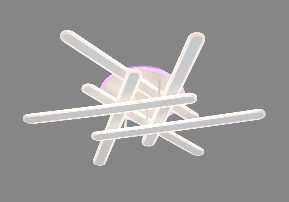 Люстра светодиодная F1809/6 LED WT+RGB 220W 800*150