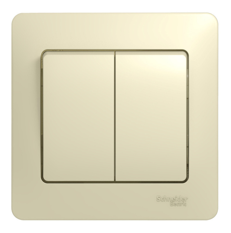 Выключатель 2кл. СУ Schneider GLOSSA в сборе беж.