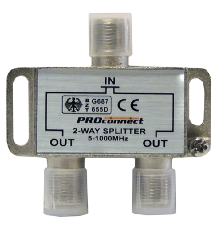 Делитель антенный на 2TV под F-разъем 5-1000МГЦ