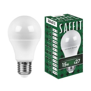 Лампа св/д Saffit ЛОН A60 15W(1500lm)  Е27 2700K 112*60