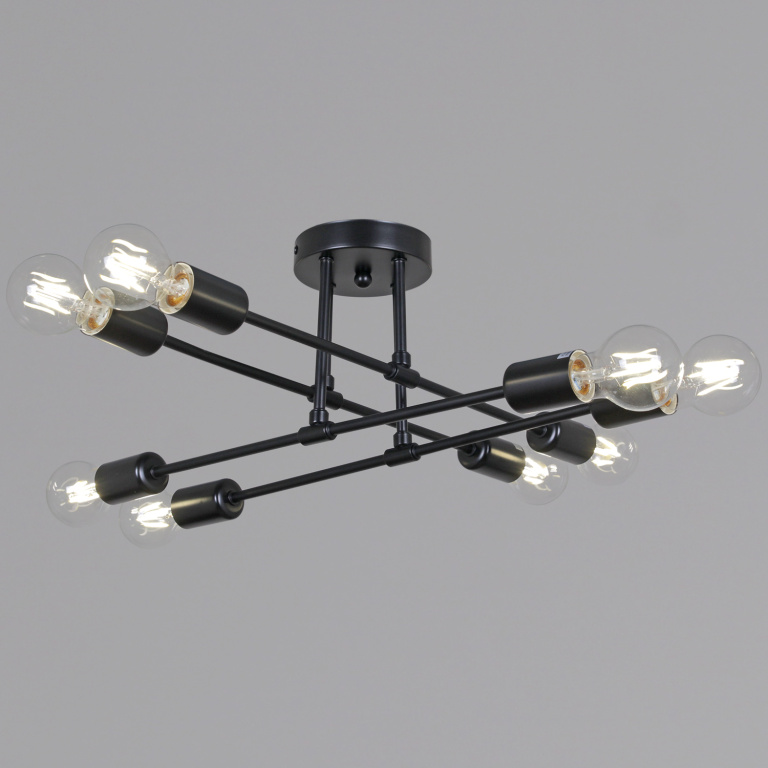 Люстра потолочная S290800/8 BK E27 
