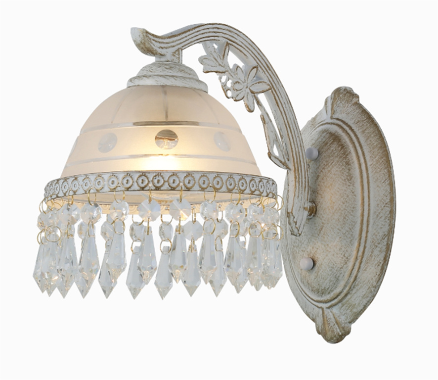 Бра F174397/1w WT+GD с  хрусталем E27