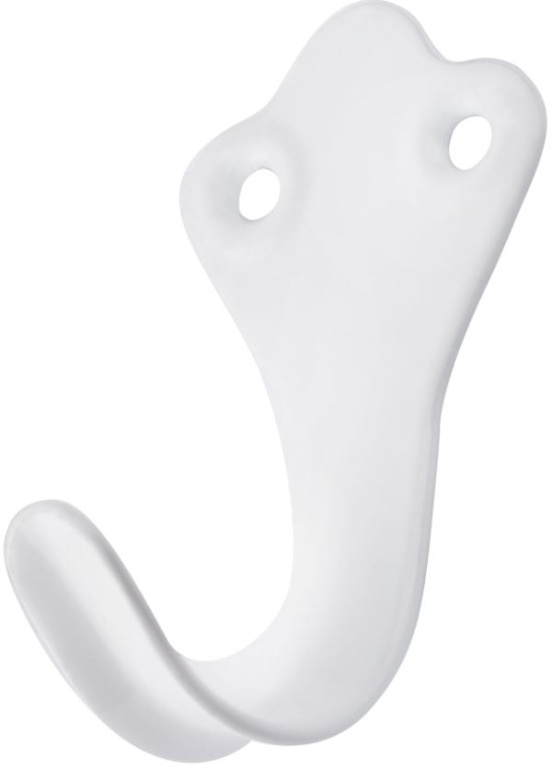 Крючок вешалка №2 малый белый