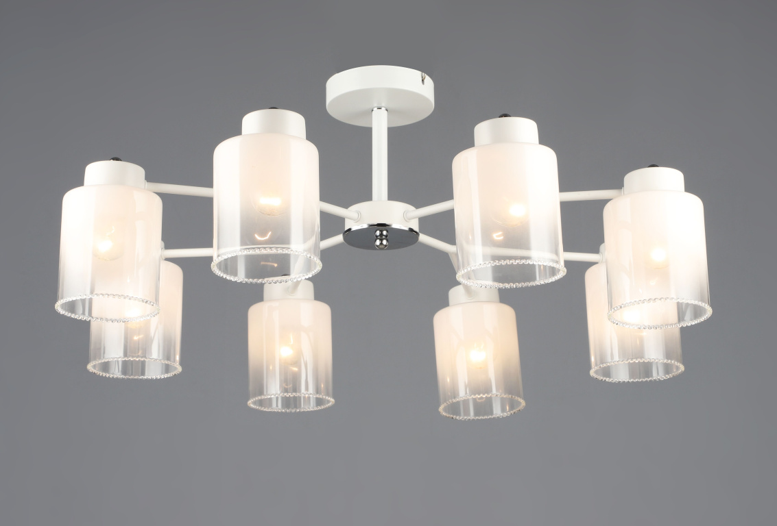 Люстра F1727/8 WT+CR E27