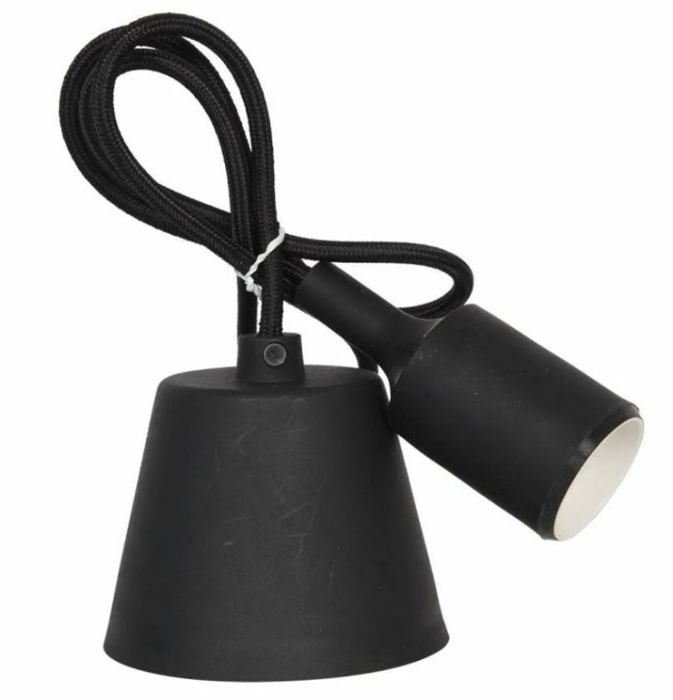 Подвес-патрон силиконовый с пластиковым основанием черный