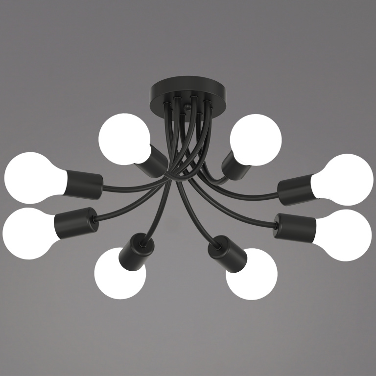 Люстра потолочная S201730/8 BK E27 460*210