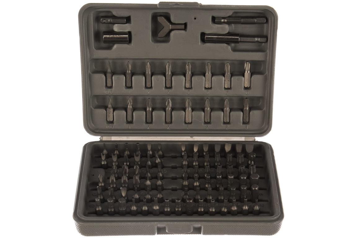 Набор бит+адаптер в пласт.боксе 100шт Sparta