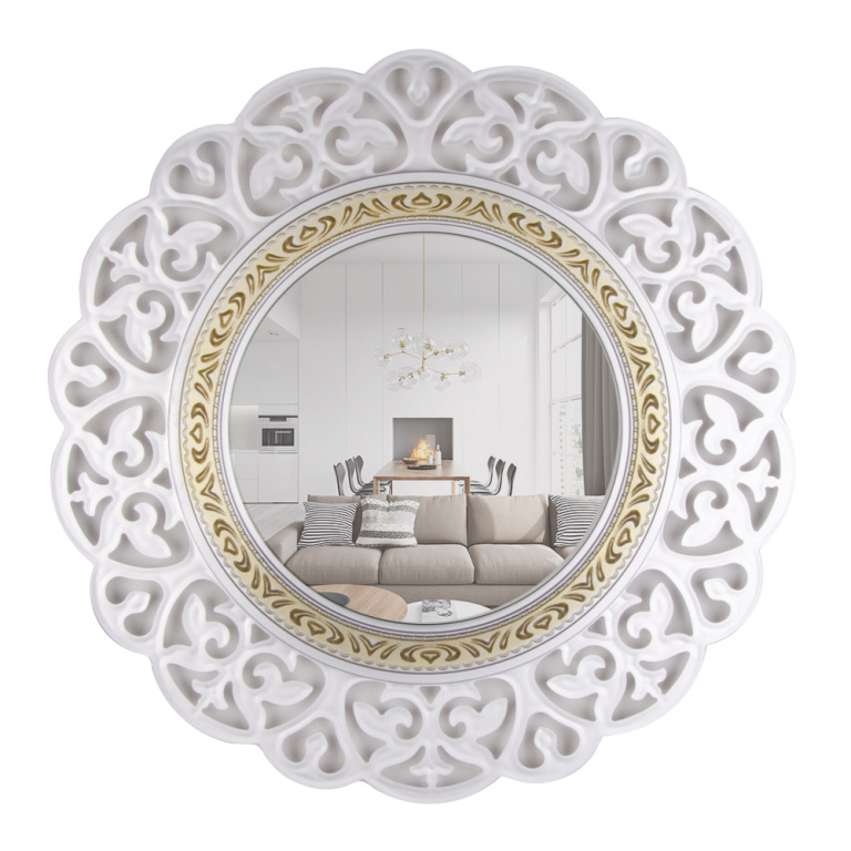 Зеркало 21век 4750 (диам,47см) серебро с золотом