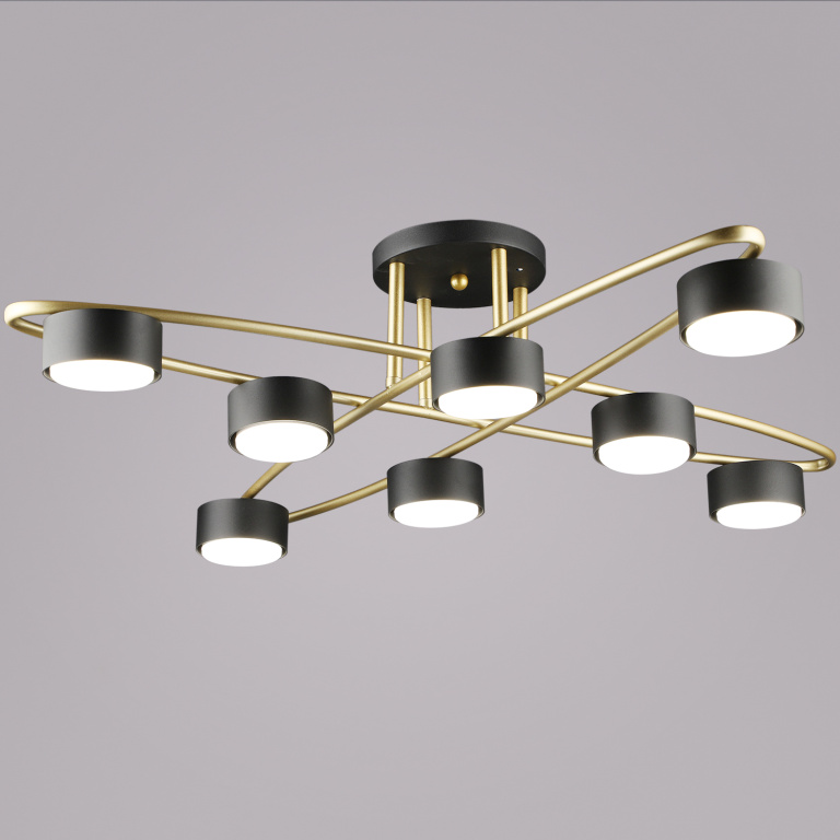 Люстра потолочная S206658/8 GD+BK GX53