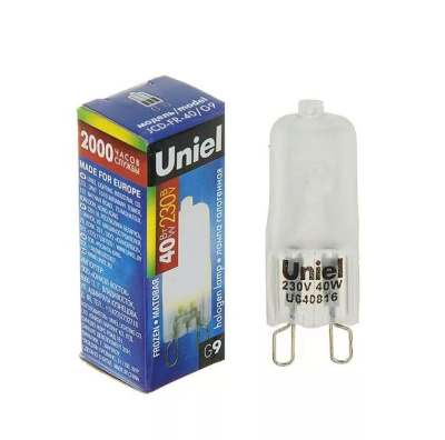 Лампа галогеновая G9 40W 220V Uniel