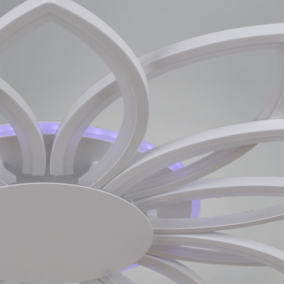 Люстра светодиодная S109877-12 WH+RGB диам.850