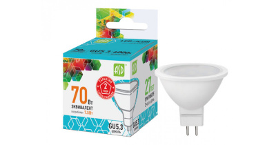 Лампа  св/д LED-JCDR стандарт 7,5вт GU5.3 4000K ASD 1456