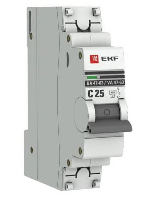 Выключатель авт.мод. 1п. С25 ВА 47-63 EKF Basic