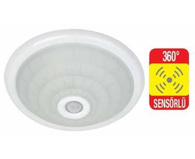 Светильник(стекло) с датчиком движ.360град. Horoz d=300 2*Е27 max2*25W