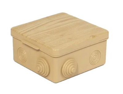 Коробка распред. для ОУ 80*80*50мм Сосна 