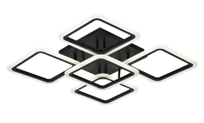 Люстра светодиодная F13012/4+1 LED BK 192W 650*650*90