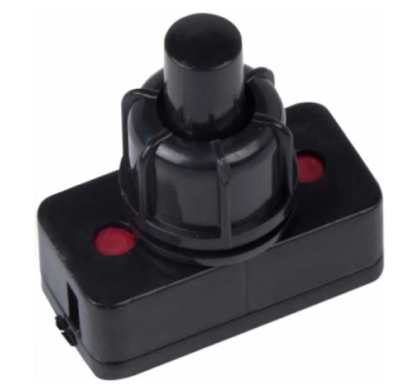 Rexant выключатель-кнопка для светильников PBS-17A2 1А 250V черный