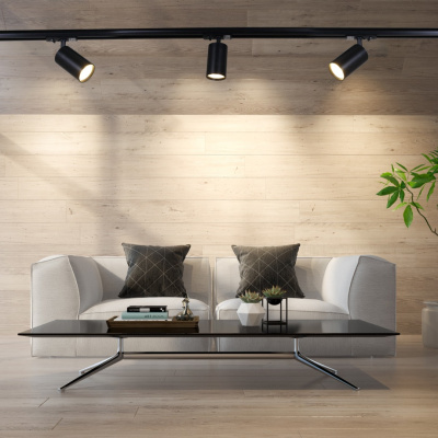 Светильник трековый на шинопровод GU10 135*82*55 черный S206311